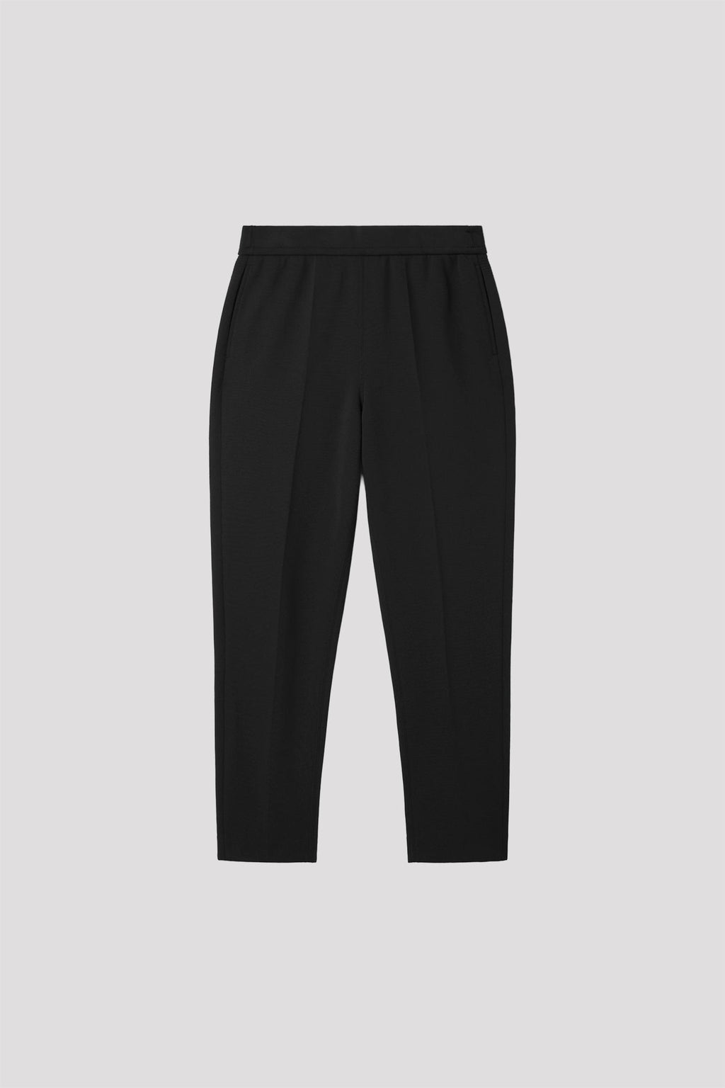 SOFT MILAN TAPERED PANTS - BLACK
