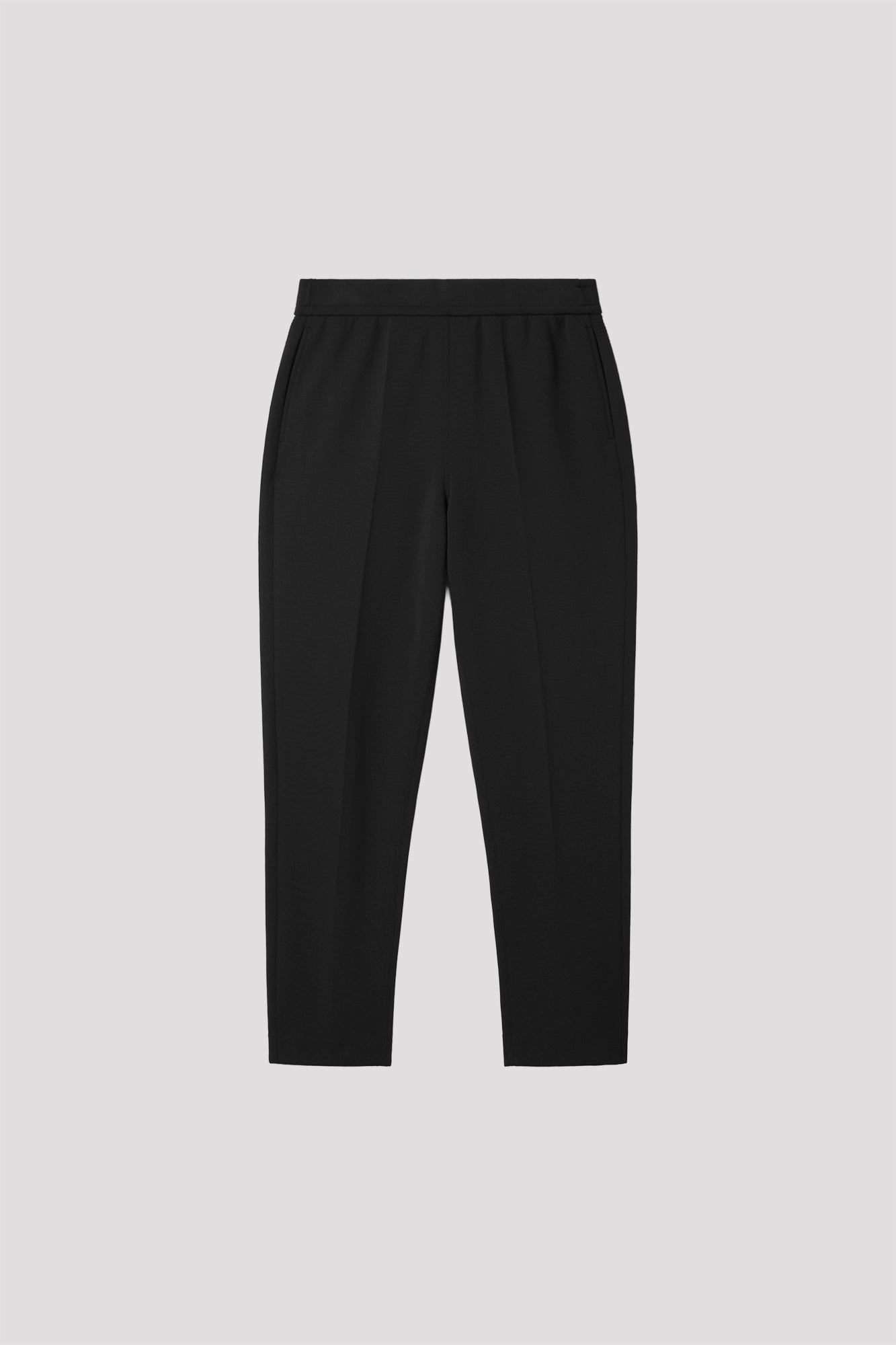 SOFT MILAN TAPERED PANTS - BLACK