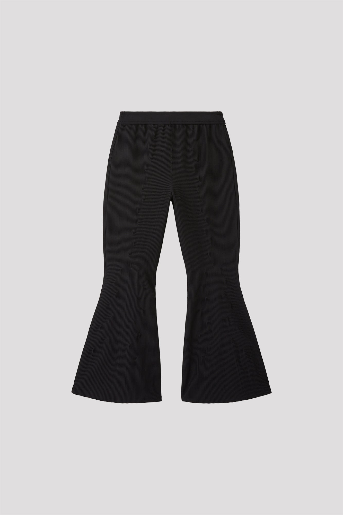 SOFT HYPHA TIGHT FLARE PANTS - BLACK