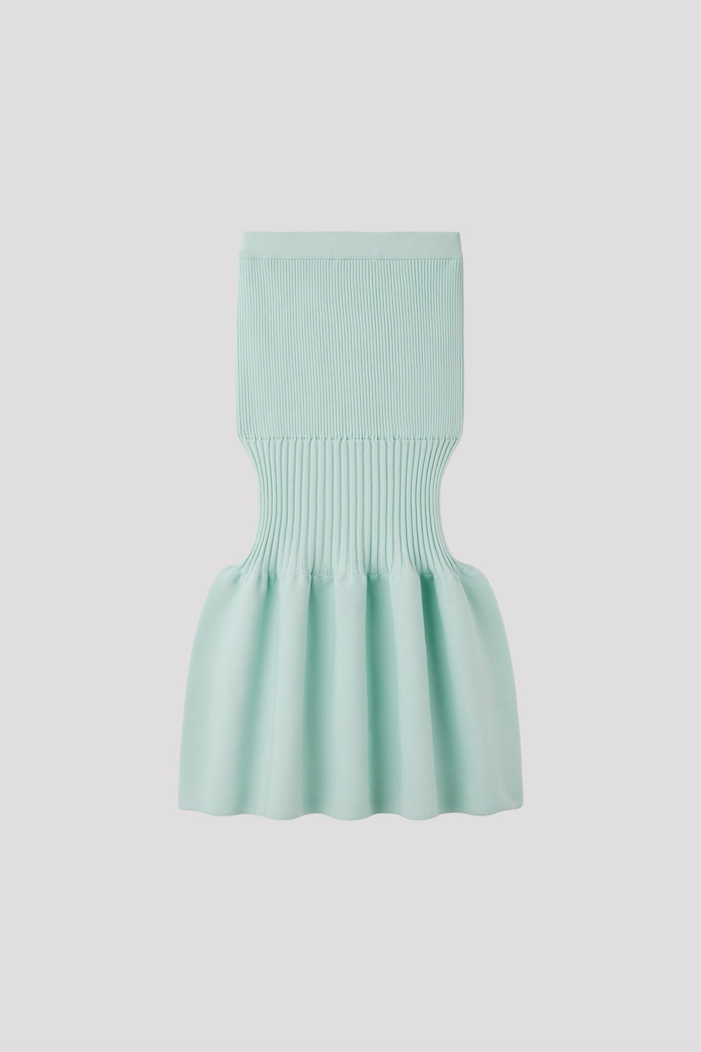FLUTED MERMAID SKIRT - CLEARLY AQUA