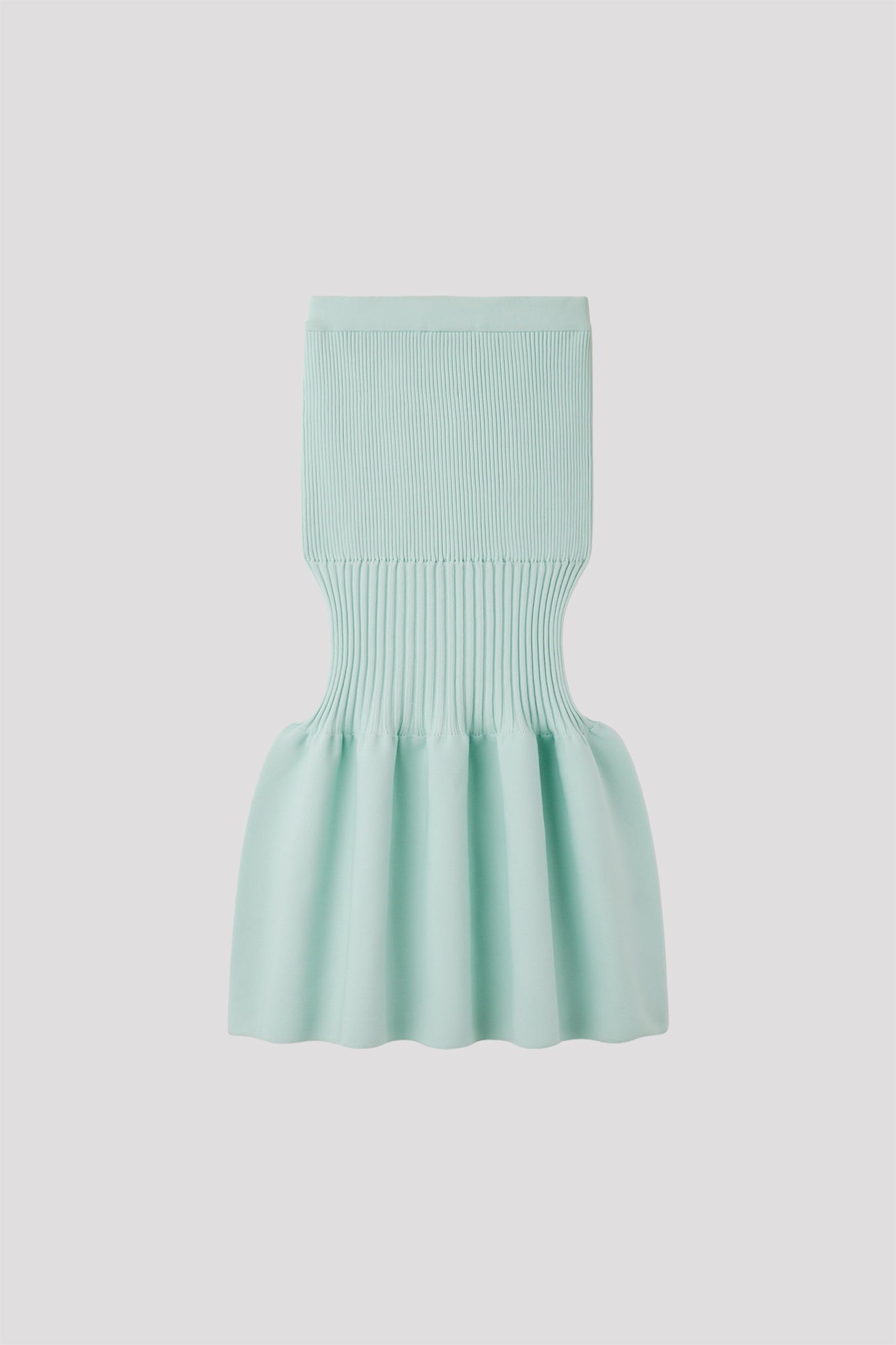 FLUTED MERMAID SKIRT - CLEARLY AQUA