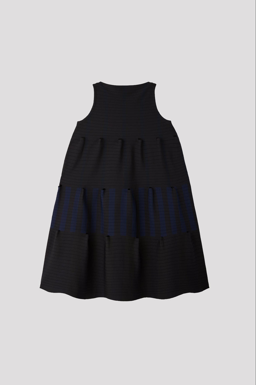 TERRACED SLEEVELESS MINI DRESS