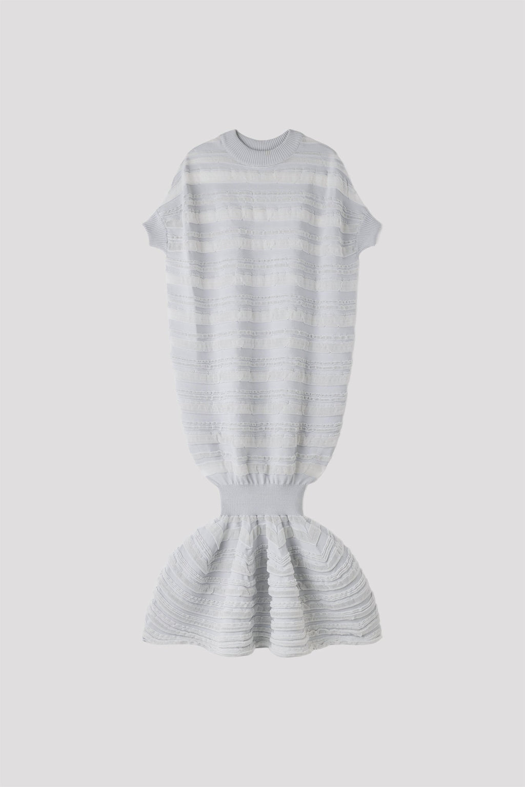 POTTERY HS SWELL GLITTER PUFF SLEEVE MINI DRESS - HAZE GRAY-SILVER