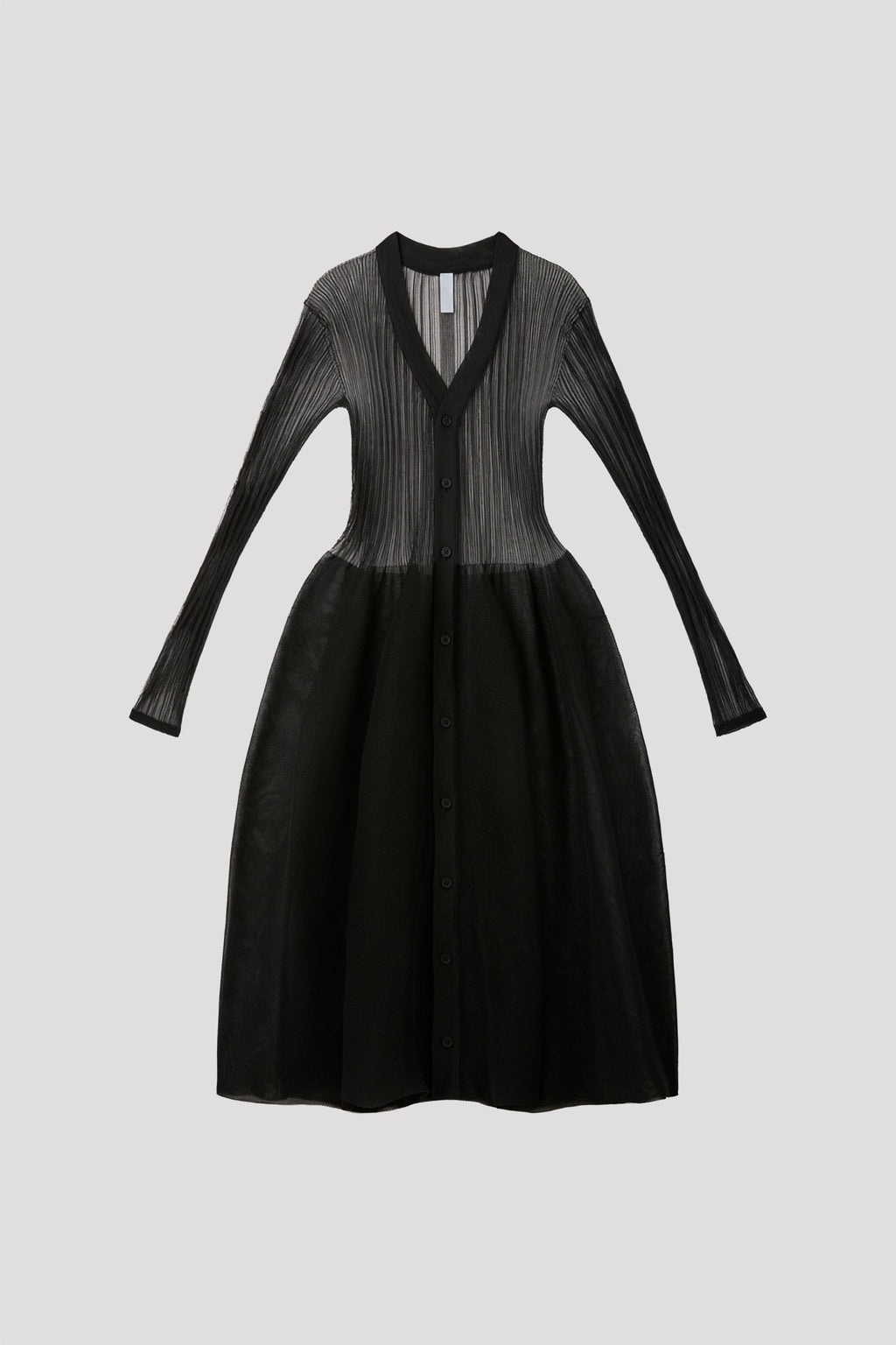 POTTERY LUCENT LONG SLEEVE CARDIGAN DRESS - BLACK