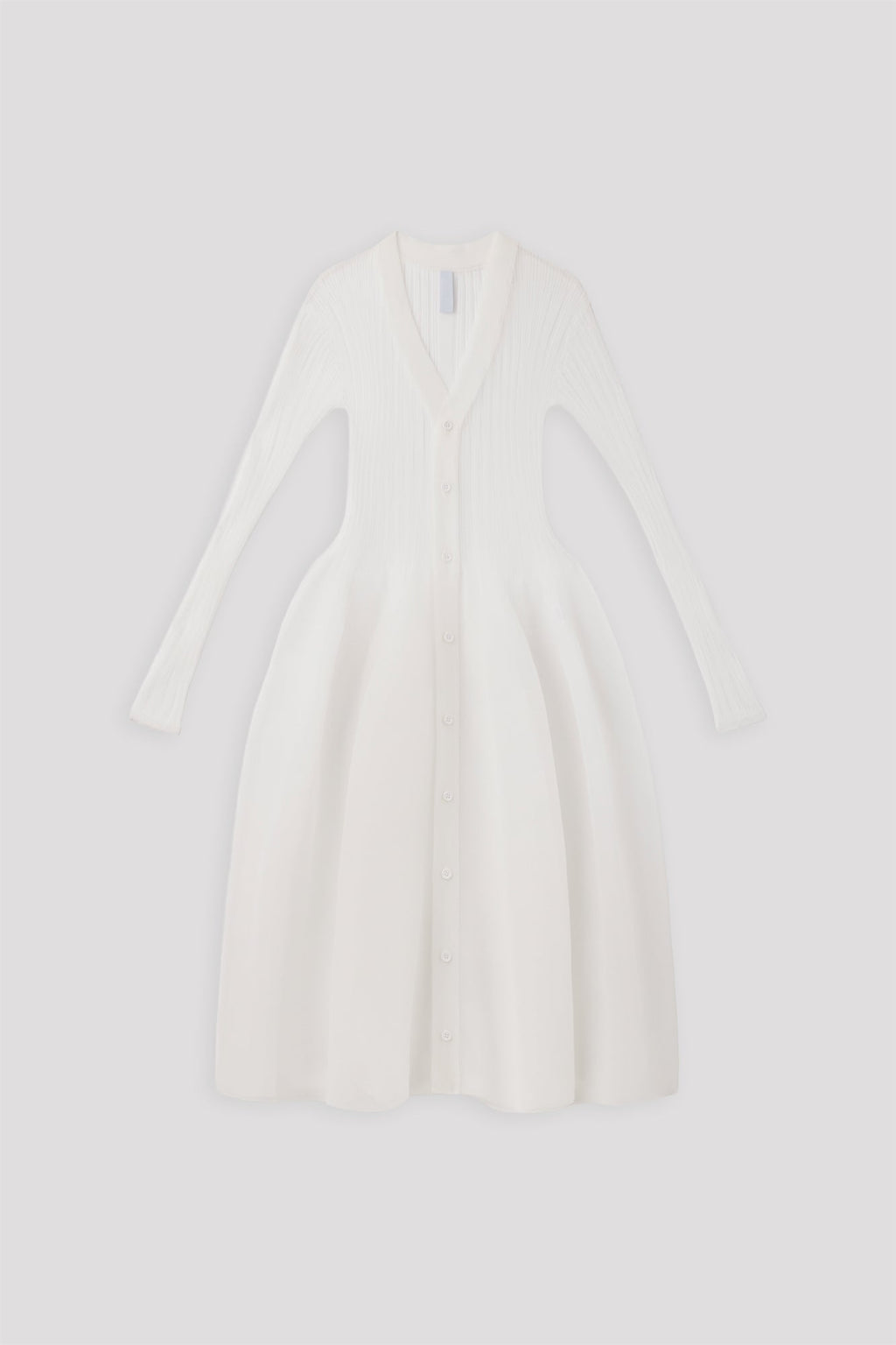 POTTERY LUCENT LONG SLEEVE CARDIGAN DRESS - WHITE