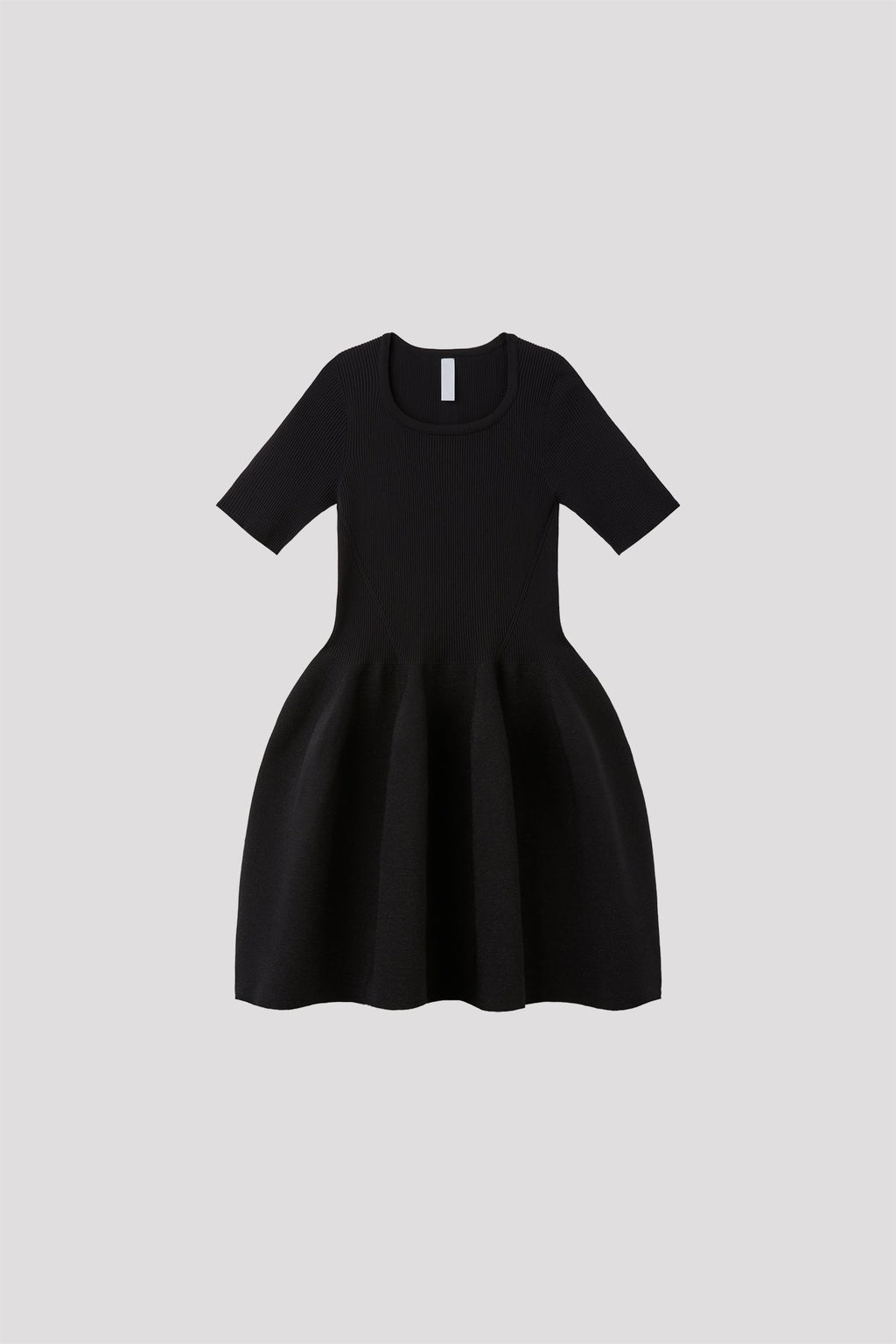 POTTERY HS GLITTER ROUNDNECK SHORT SLEEVE  MINI DRESS - BLACK-BLACK