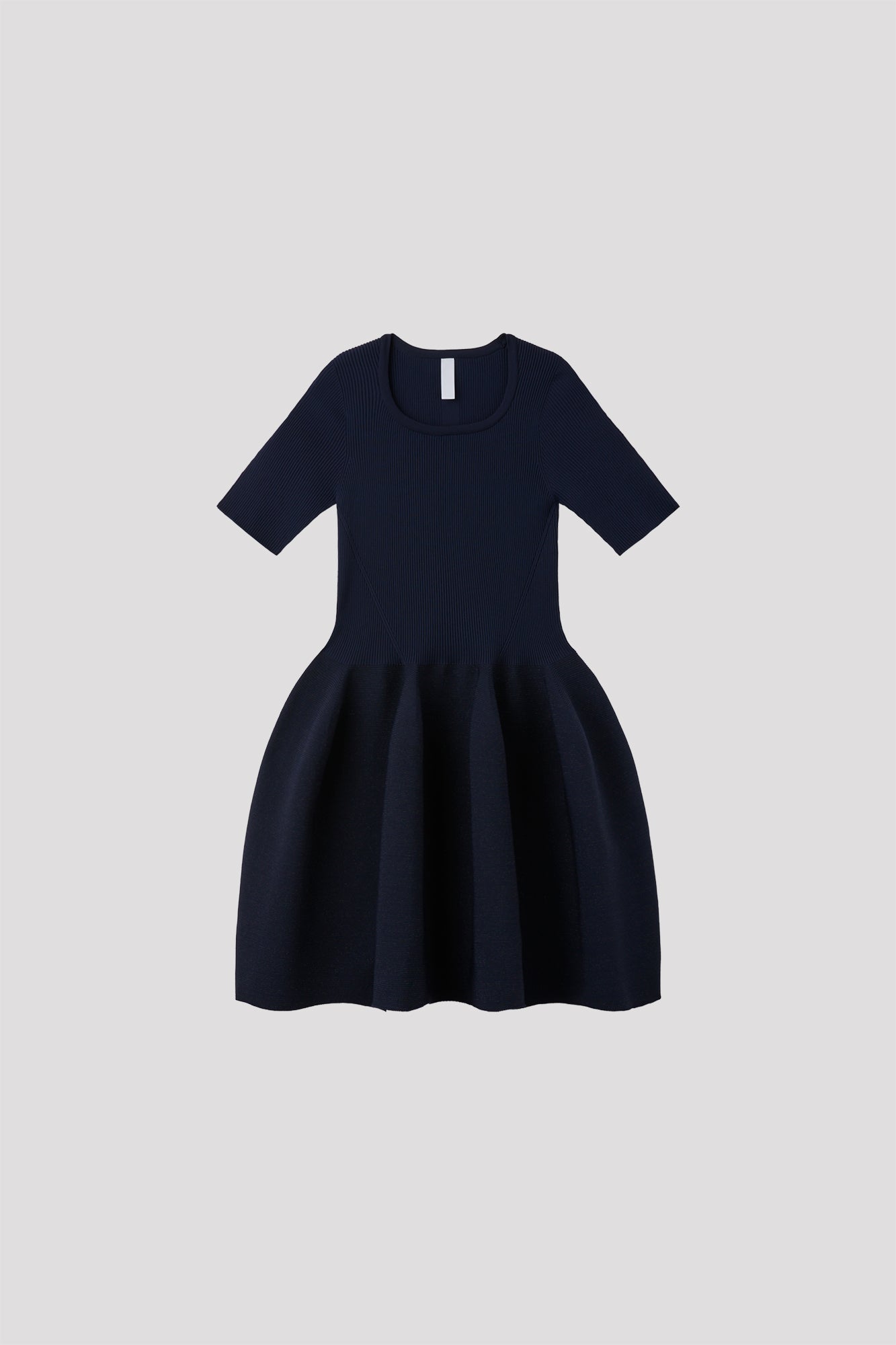POTTERY HS GLITTER ROUNDNECK SHORT SLEEVE  MINI DRESS - NAVY-BLACK