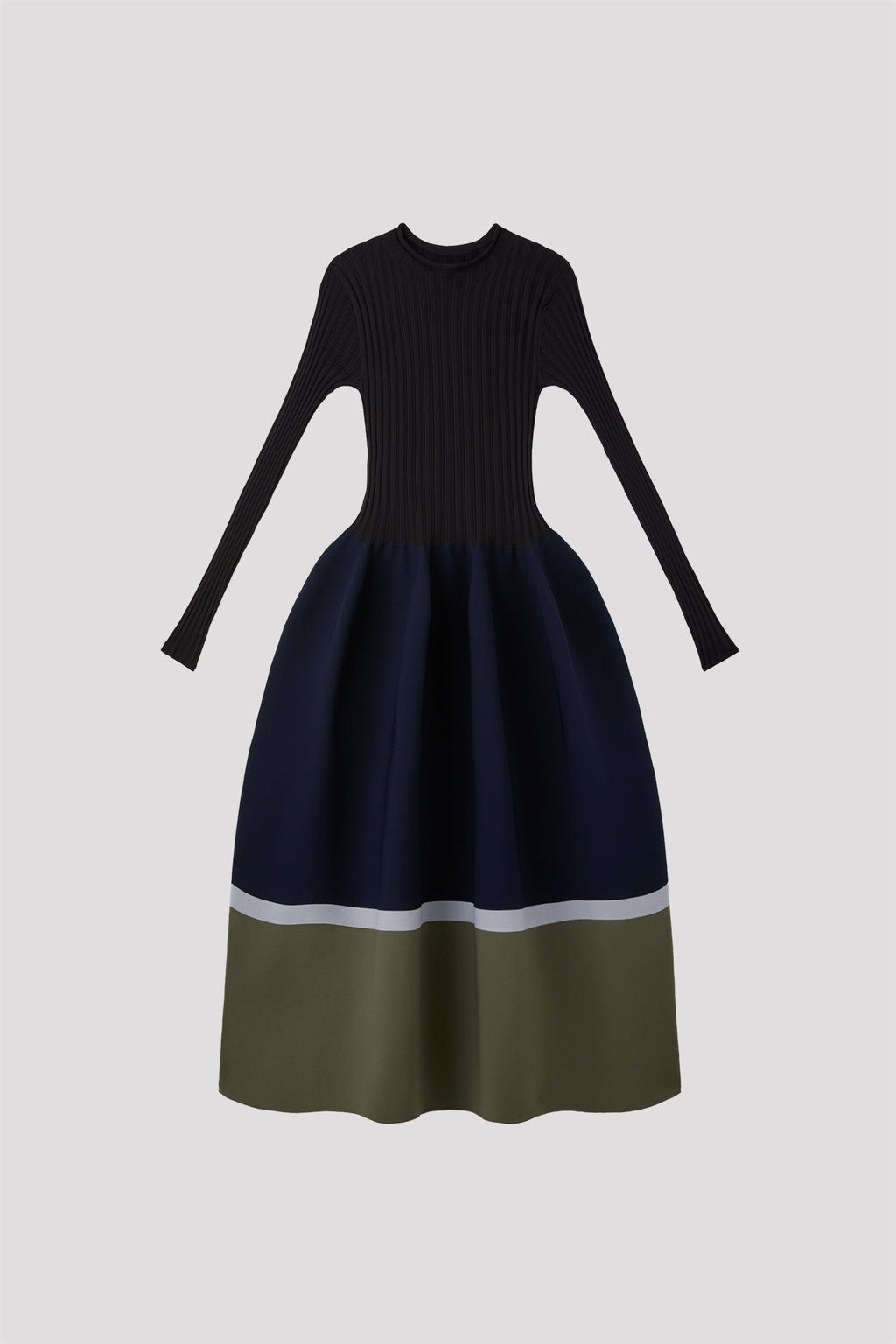 POTTERY LONG SLEEVE DRESS - NAVY MULTI 7