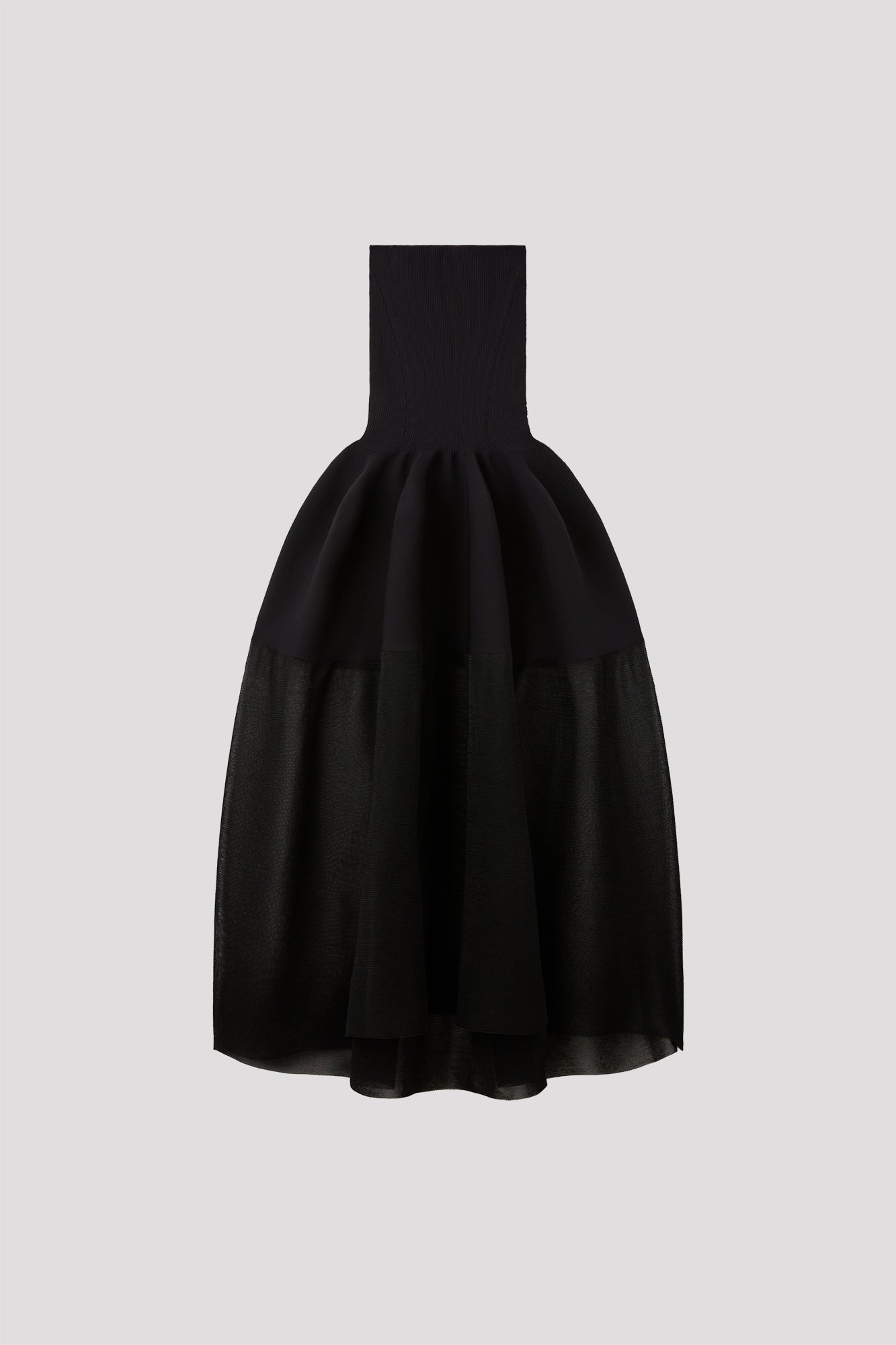 POTTERY HS LUCENT STRAPLESS DRESS - BLACK