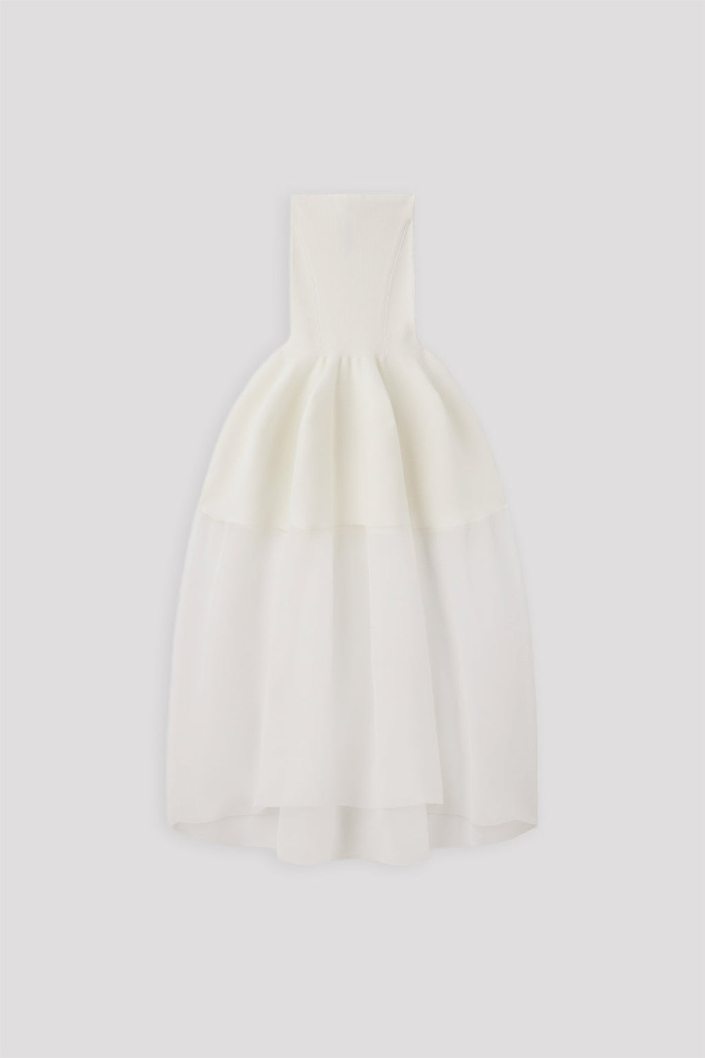 POTTERY HS LUCENT STRAPLESS DRESS - WHITE