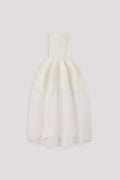 POTTERY HS LUCENT STRAPLESS DRESS - WHITE