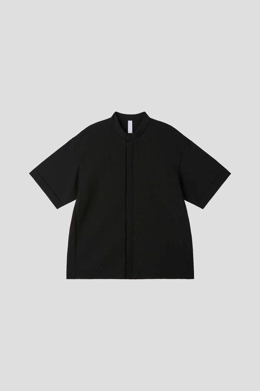 WAFFLE LUCENT SHORT SLEEVE SHIRT - BLACK