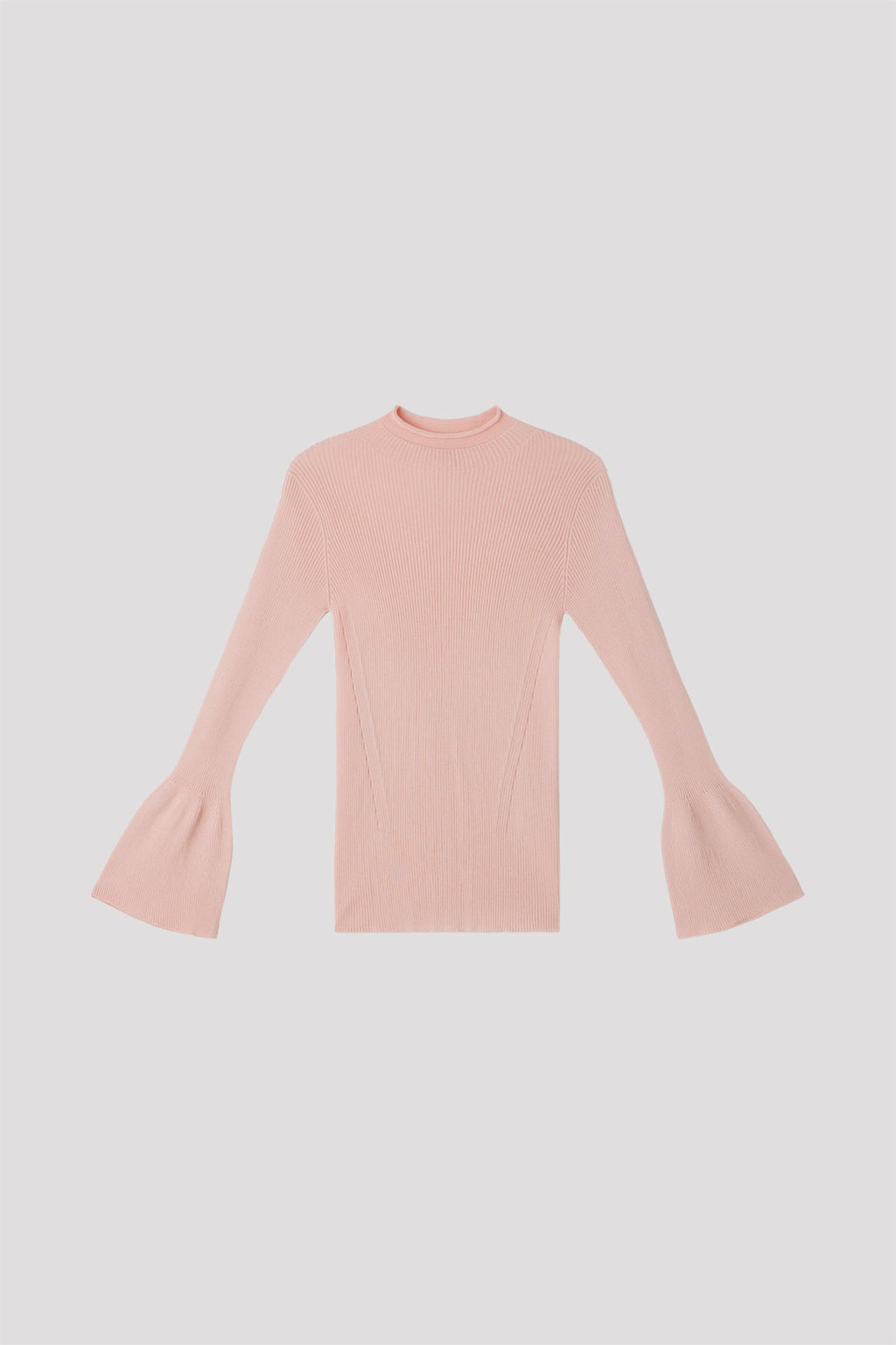 SOFT PORTRAIT LONG BELL SLEEVE TOP - EGGSHELL PINK