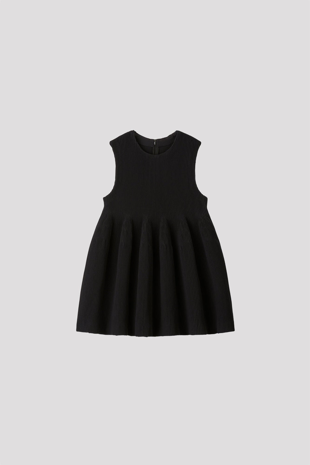 HYPHA BUST FLARE SLEEVELESS TOP - BLACK