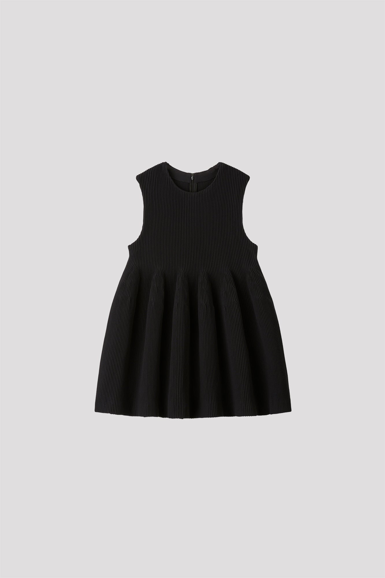 HYPHA BUST FLARE SLEEVELESS TOP - BLACK