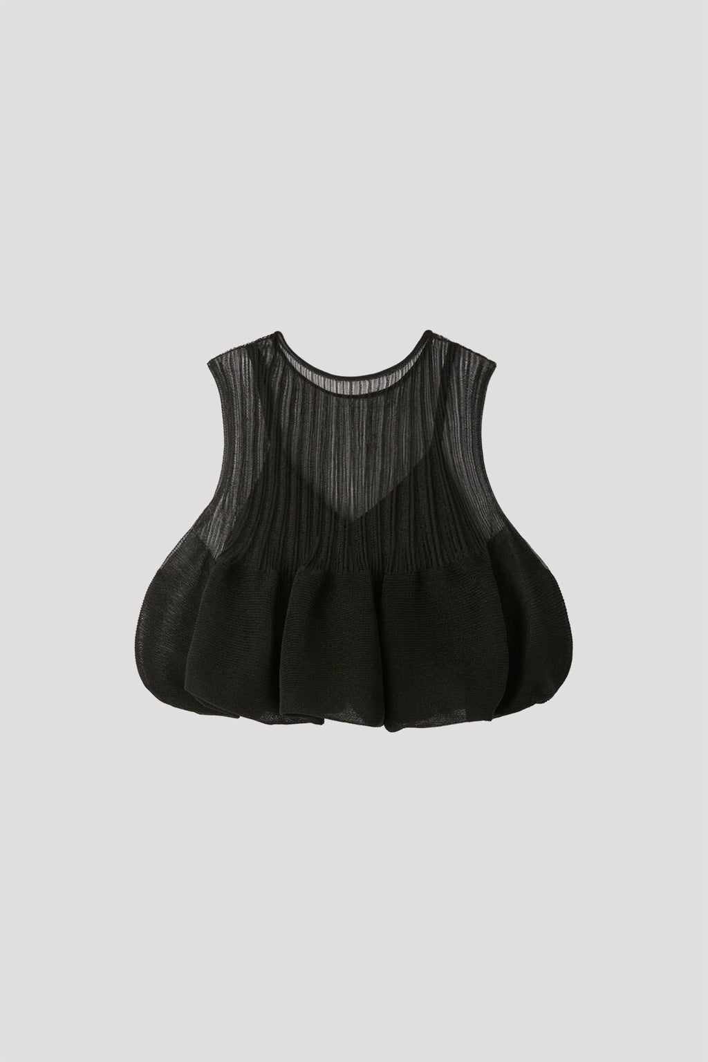 OVERWRAPPED POTTERY TOP - BLACK