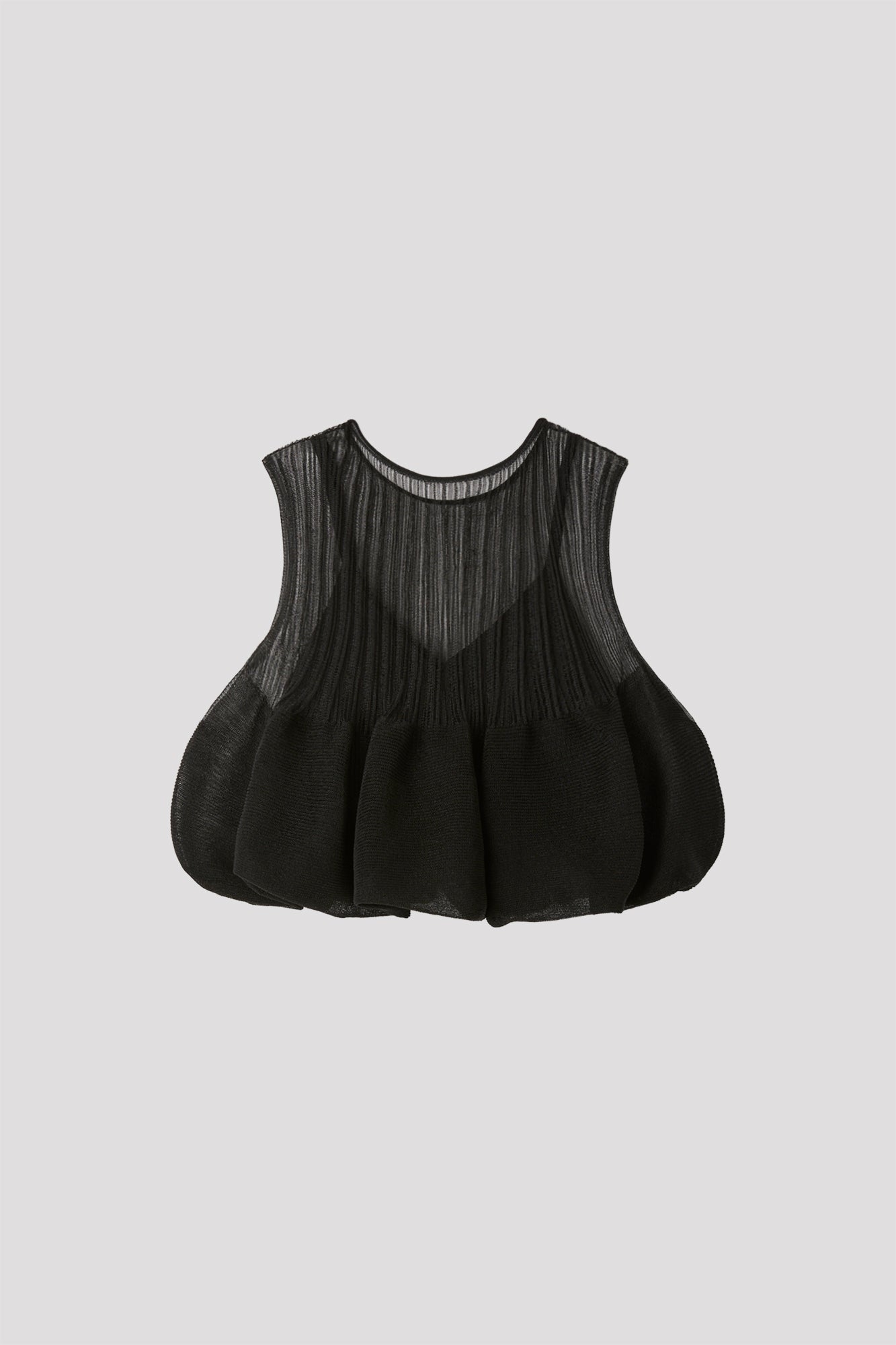 OVERWRAPPED POTTERY TOP - BLACK