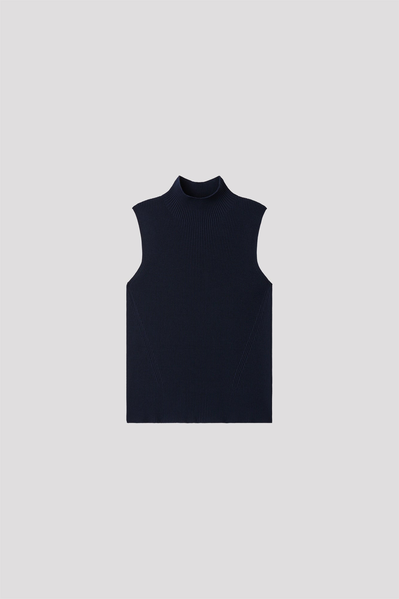 PORTRAIT SLEEVELESS TOP - NAVY