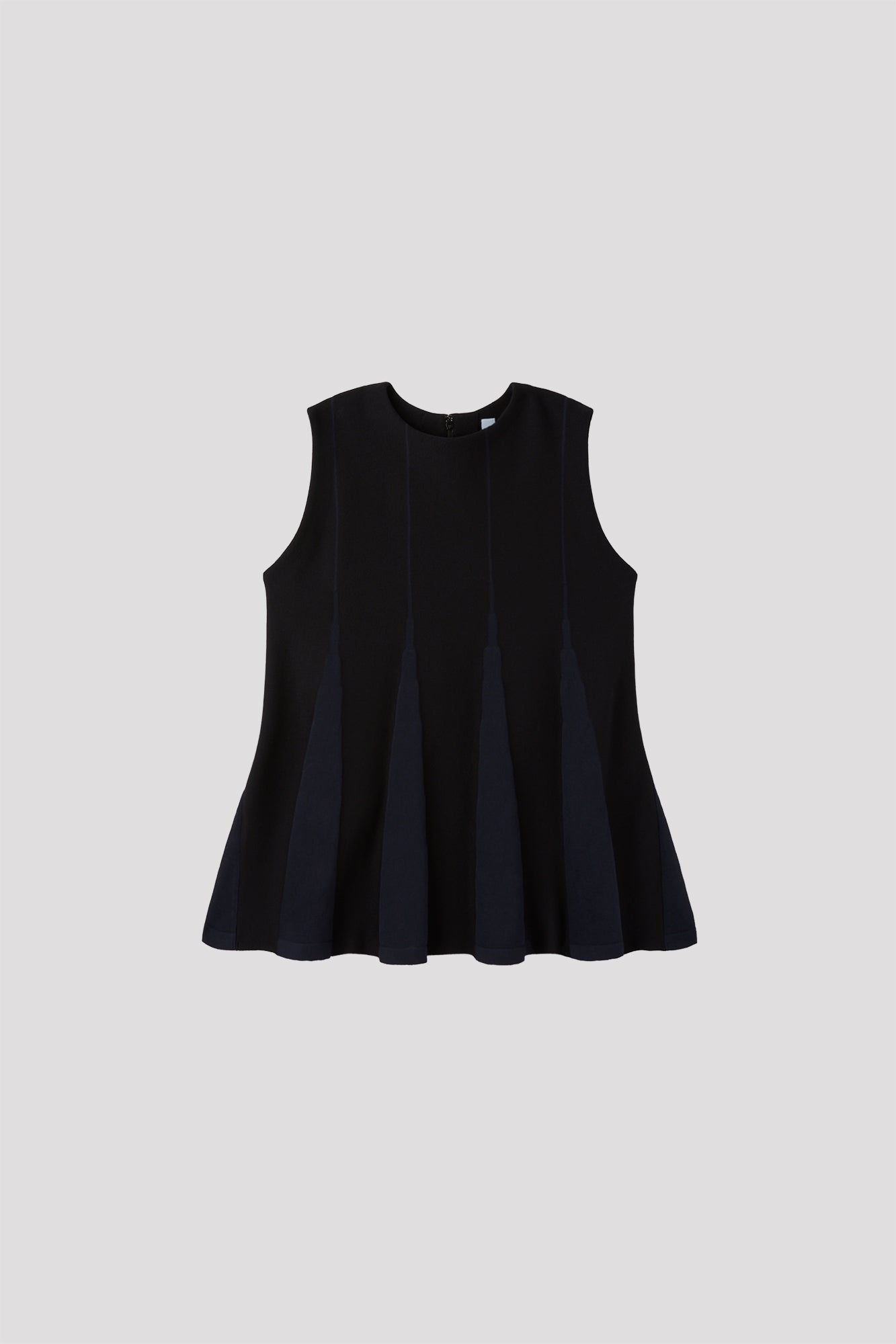 BAMBOO CONIC SLEEVELESS TOP - BLACK MULTI 13