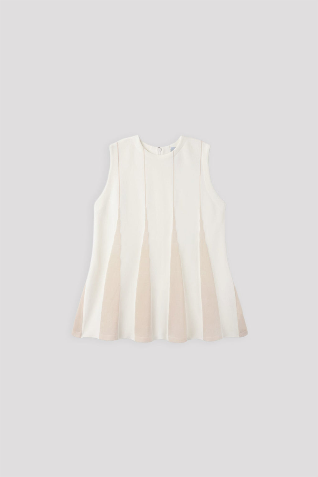 BAMBOO CONIC SLEEVELESS TOP - WHITE MULTI 12