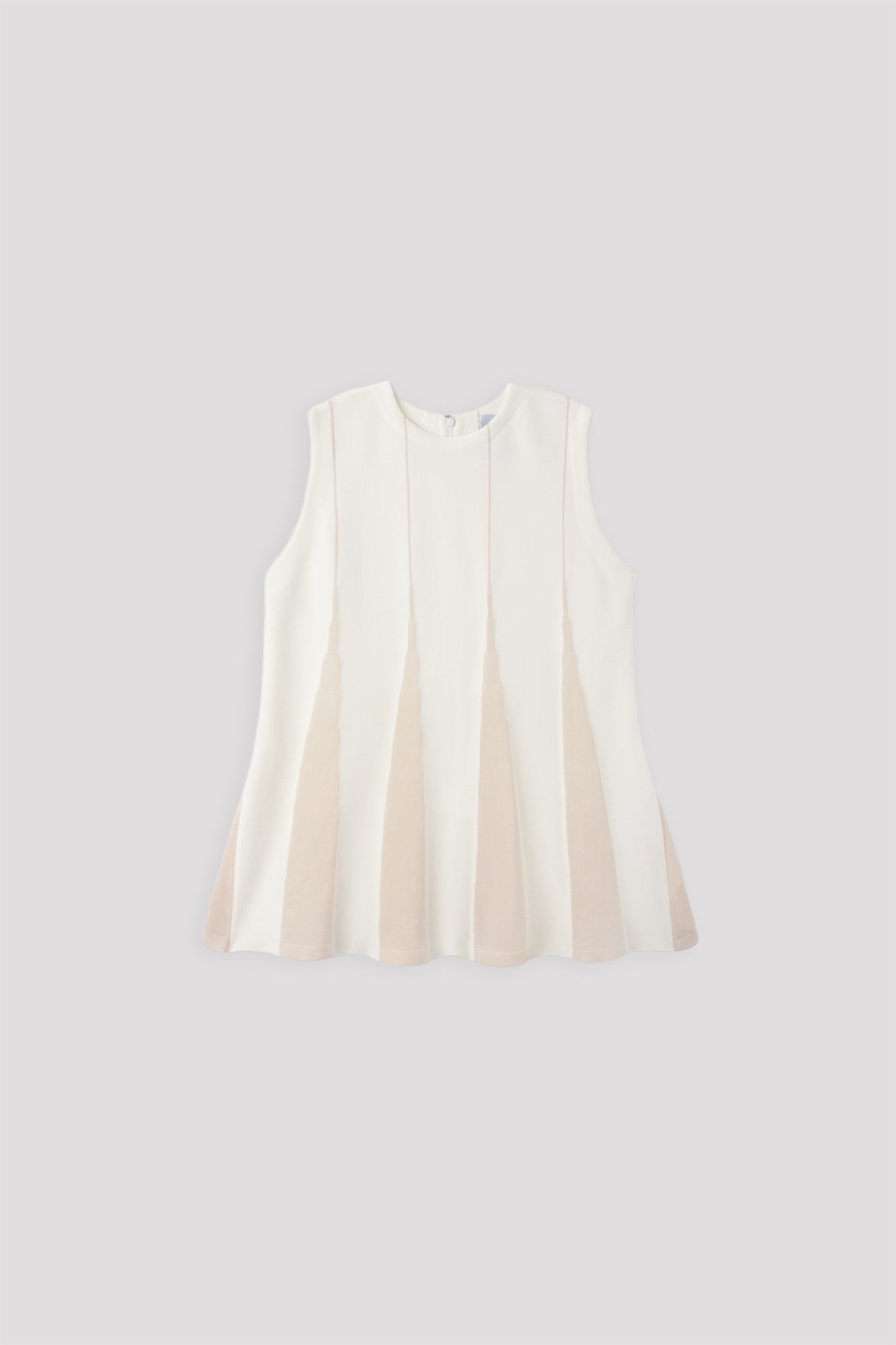BAMBOO CONIC SLEEVELESS TOP - WHITE MULTI 12