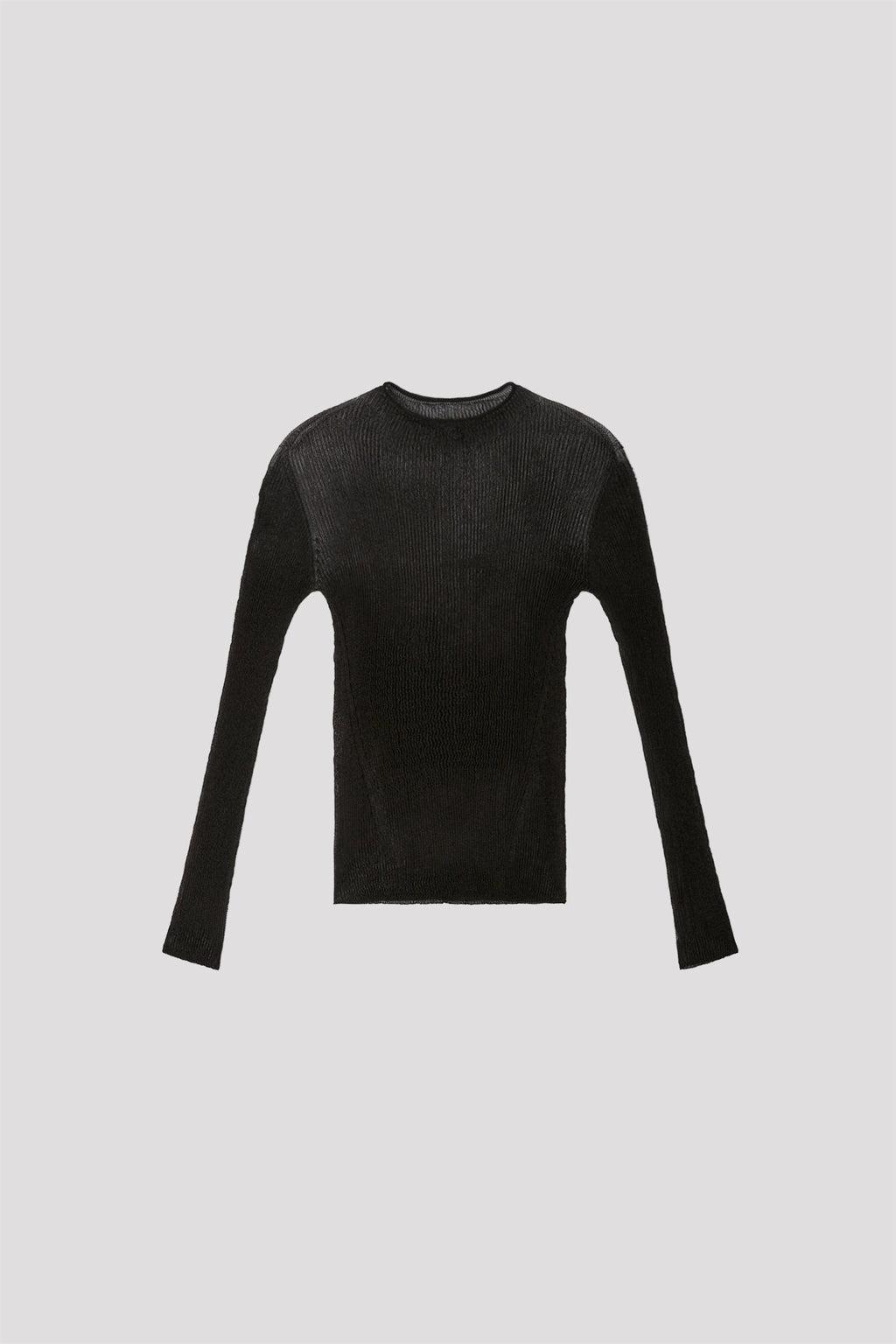 PORTRAIT METAL LONG SLEEVE TOP - BLACK