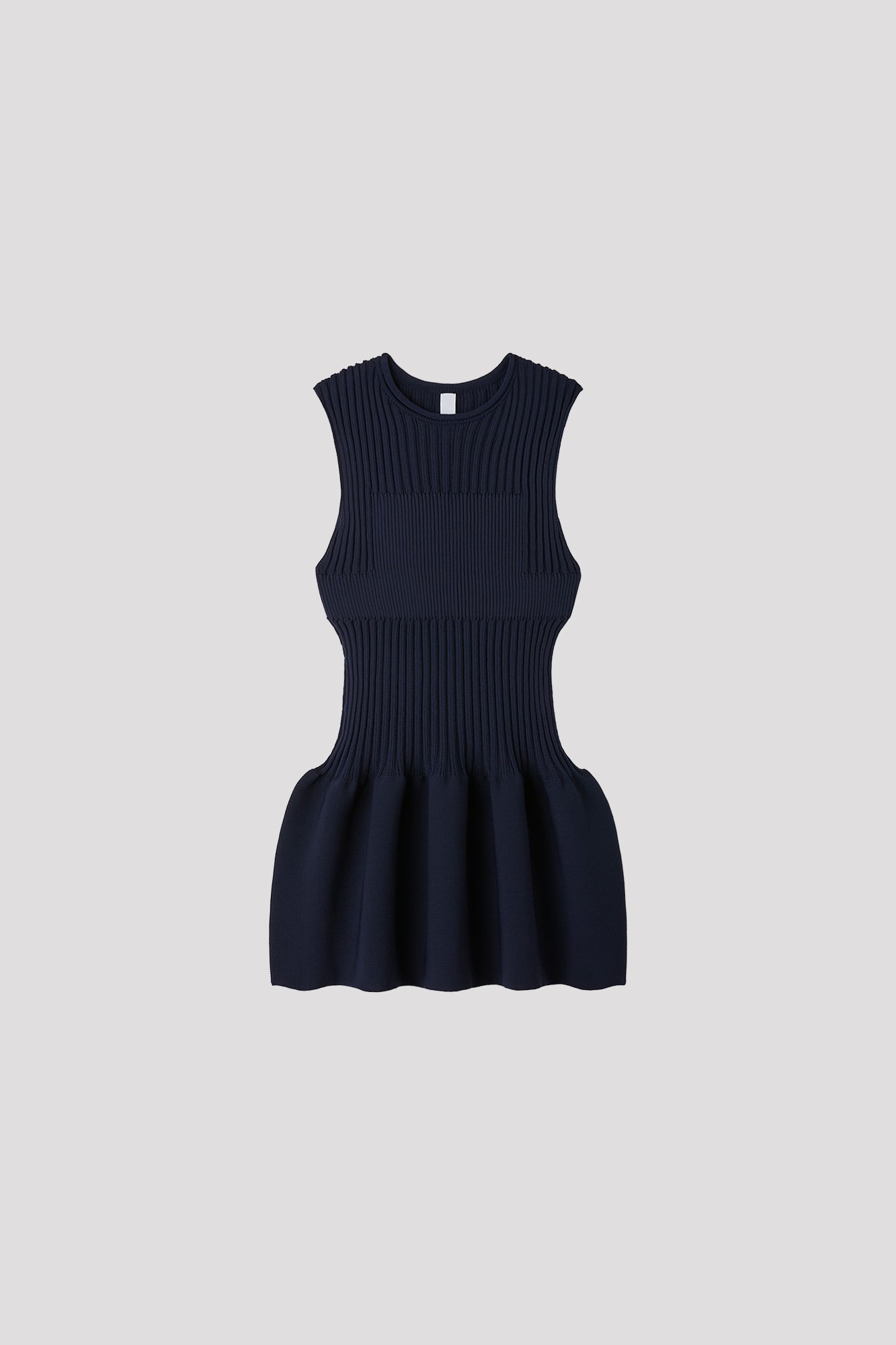 SOFT FLUTED SLEEVELESS TOP - NAVY