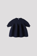 POTTERY KID PUFF SLEEVE TOP - NAVY