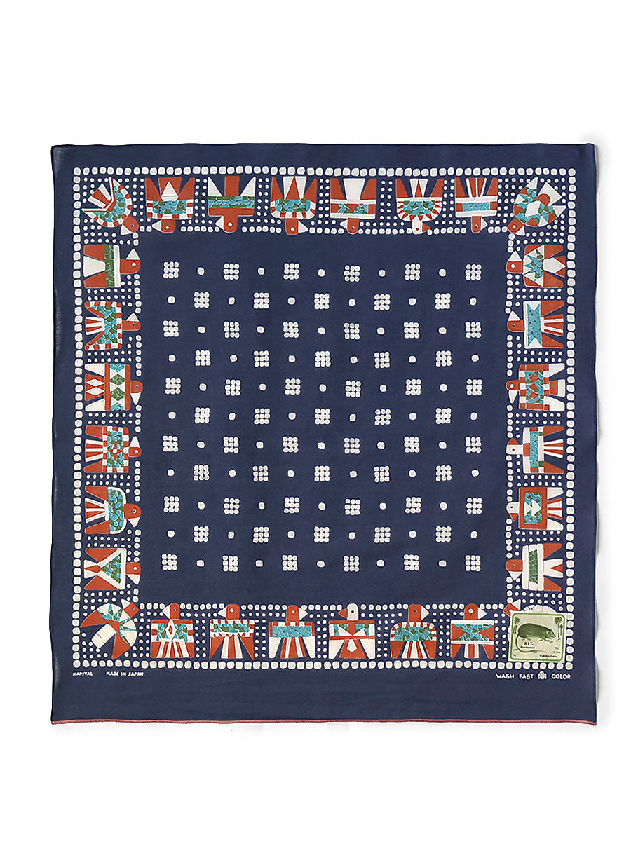 fastcolor Selvedge Bandana (THUNDER BIRD) - Navy