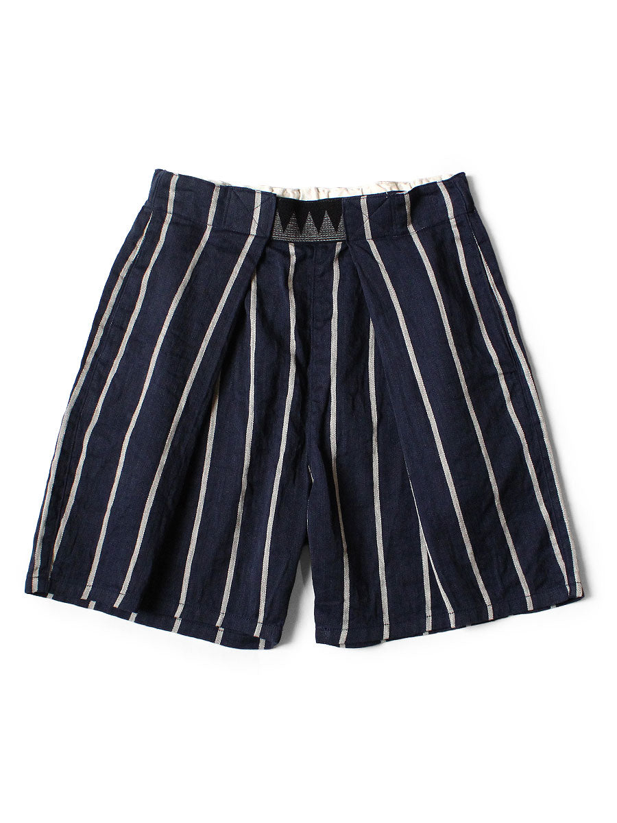 Linen Phillies Stripe Easy Beach GO Shorts - Navy
