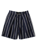 Linen Phillies Stripe Easy Beach GO Shorts - Navy