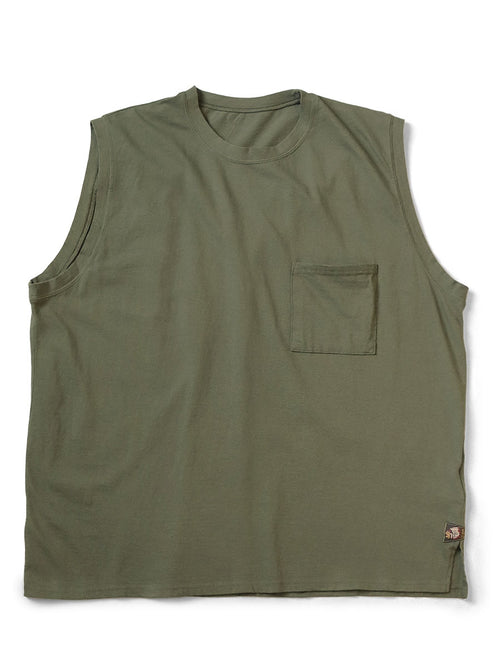 20/-Jersey Sleeveless BIG-T (1flag) - Khaki