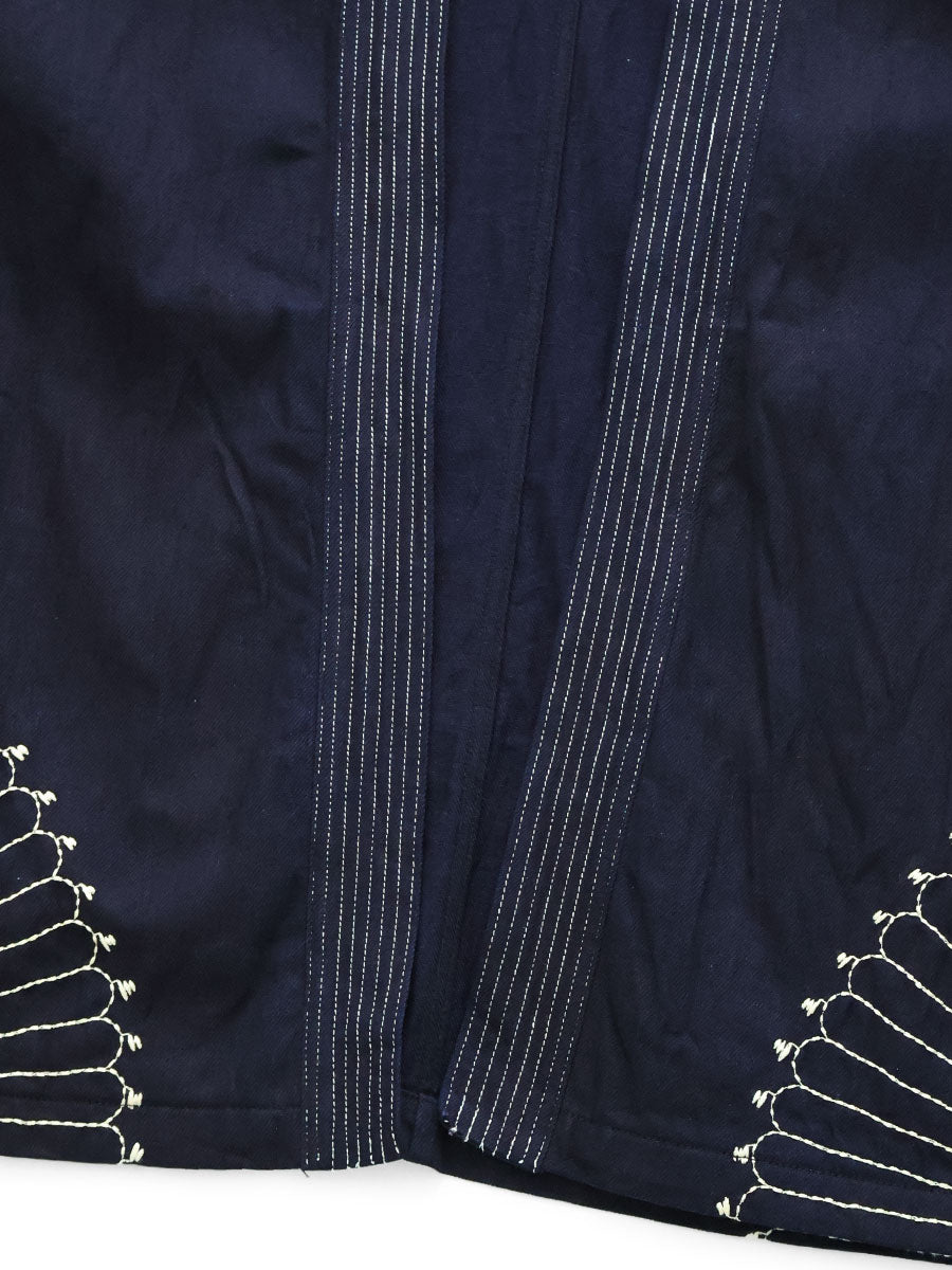 8ozIDG×IDG Denim KAKASHI Shirt (Furoshiki Embroidery)
