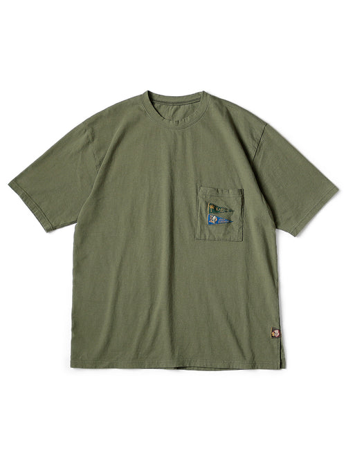 20/-Tianju Pennant T (3flags) - Khaki