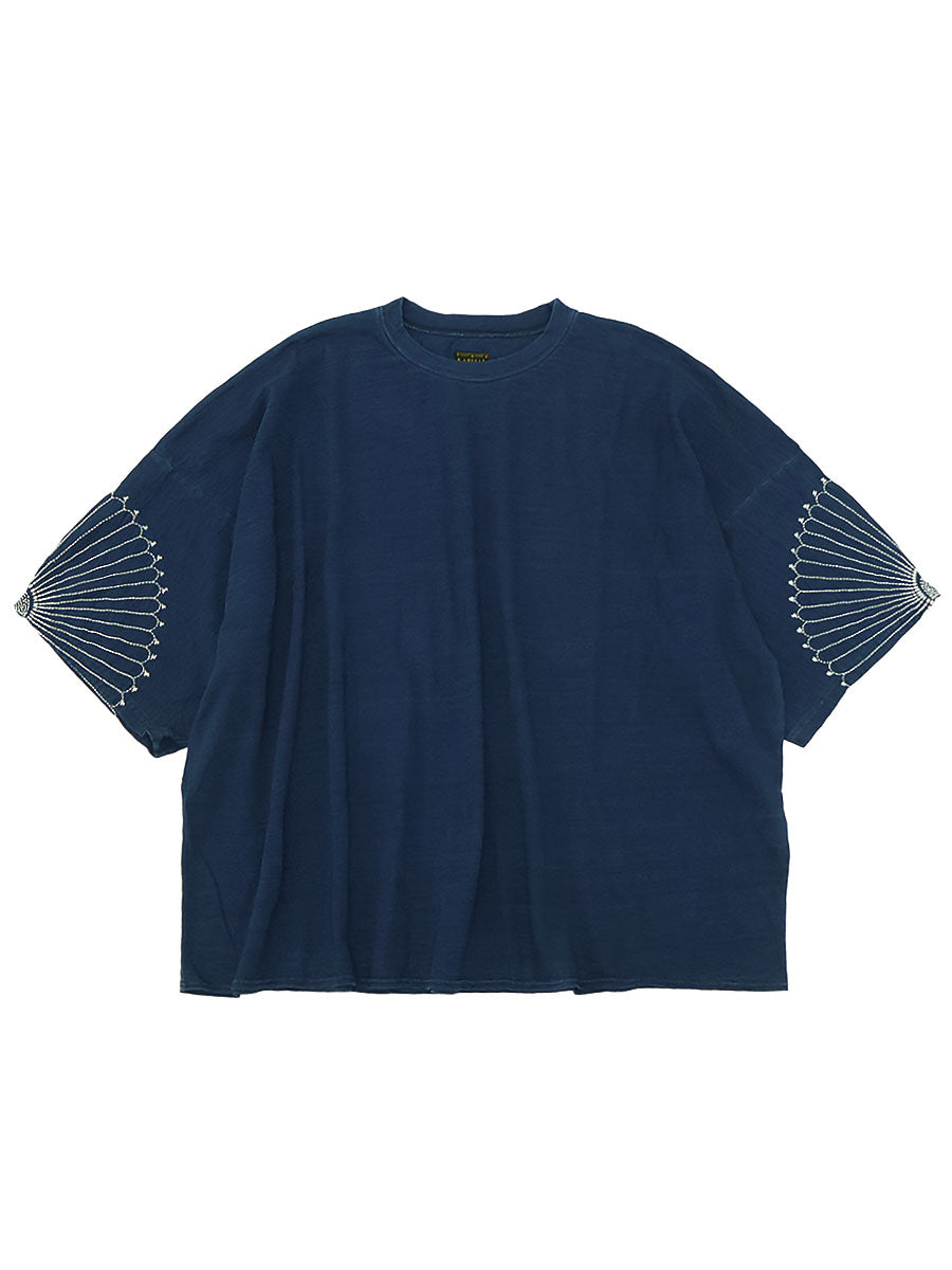 IDG Tenjiku HUGE-T (Furoshiki Embroidery) - Indigo