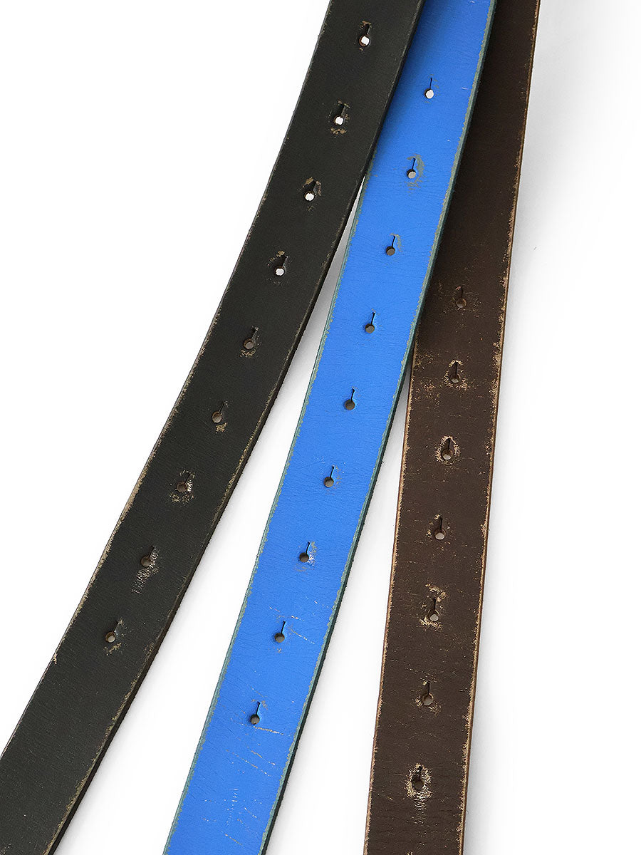 Oil Leather Studded Disco Buckle Belt