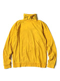 18.5/-Tenjiku High Neck Long T (PEACE Embroidery) - Yellow