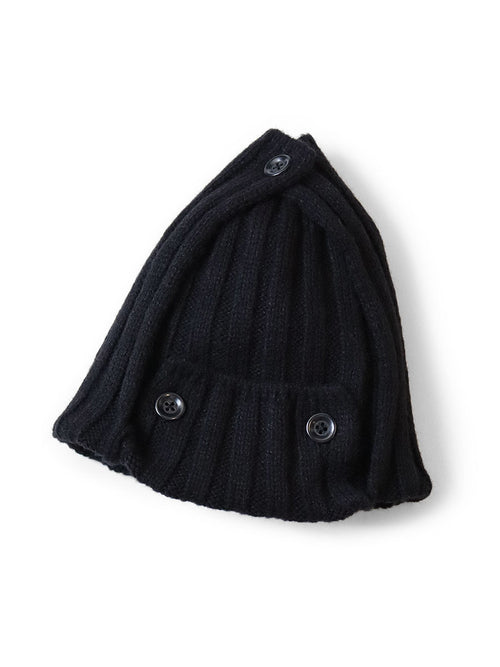 5G Wool 3x3 Rib Hunting Knit CAP - Black