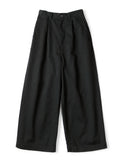 Chino High Waist Knee Baggy Pants - Black