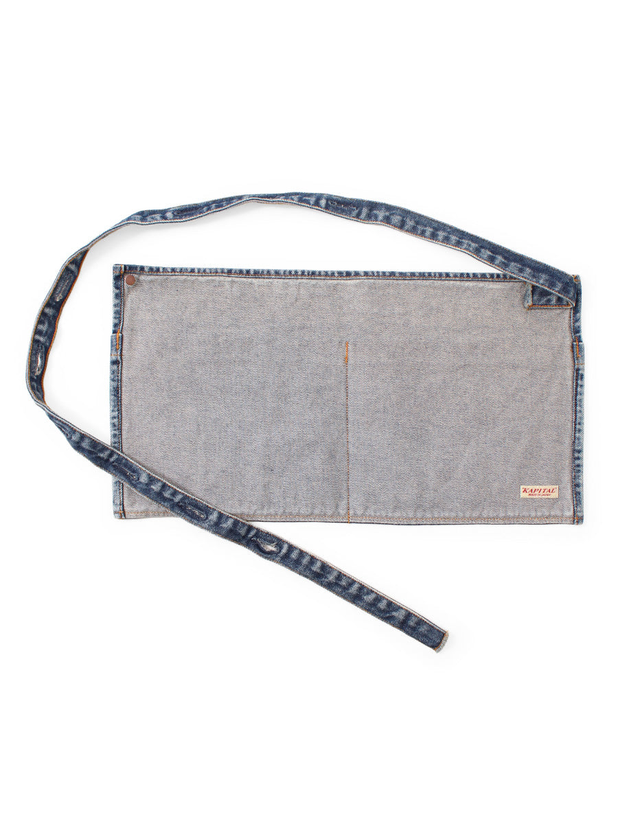 13oz Denim Damaged Short Apron (DENI...