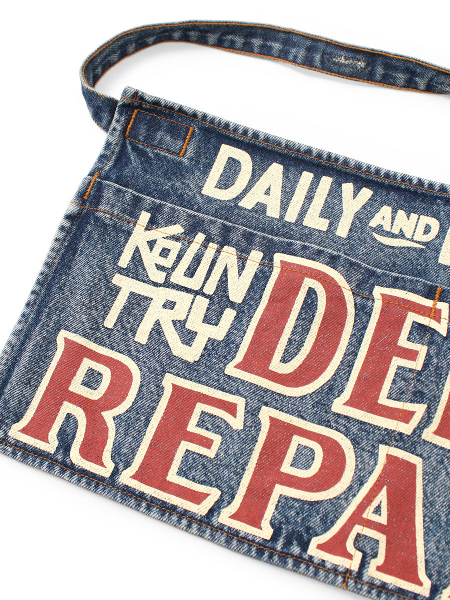 13oz Denim Damaged Short Apron (DENI...