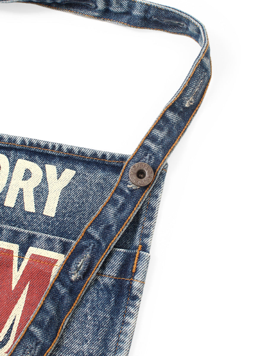 13oz Denim Damaged Short Apron (DENI...