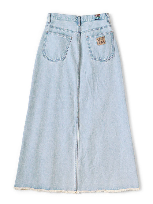 13oz Denim High Waist Maxi Skirt (Processed)