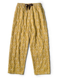 8oz Color Denim FOLK-DOJO Embroidery Easy Pants - Yellow