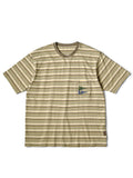 Multi Border Jersey Pennant T (3flags) - Beige x Kinari