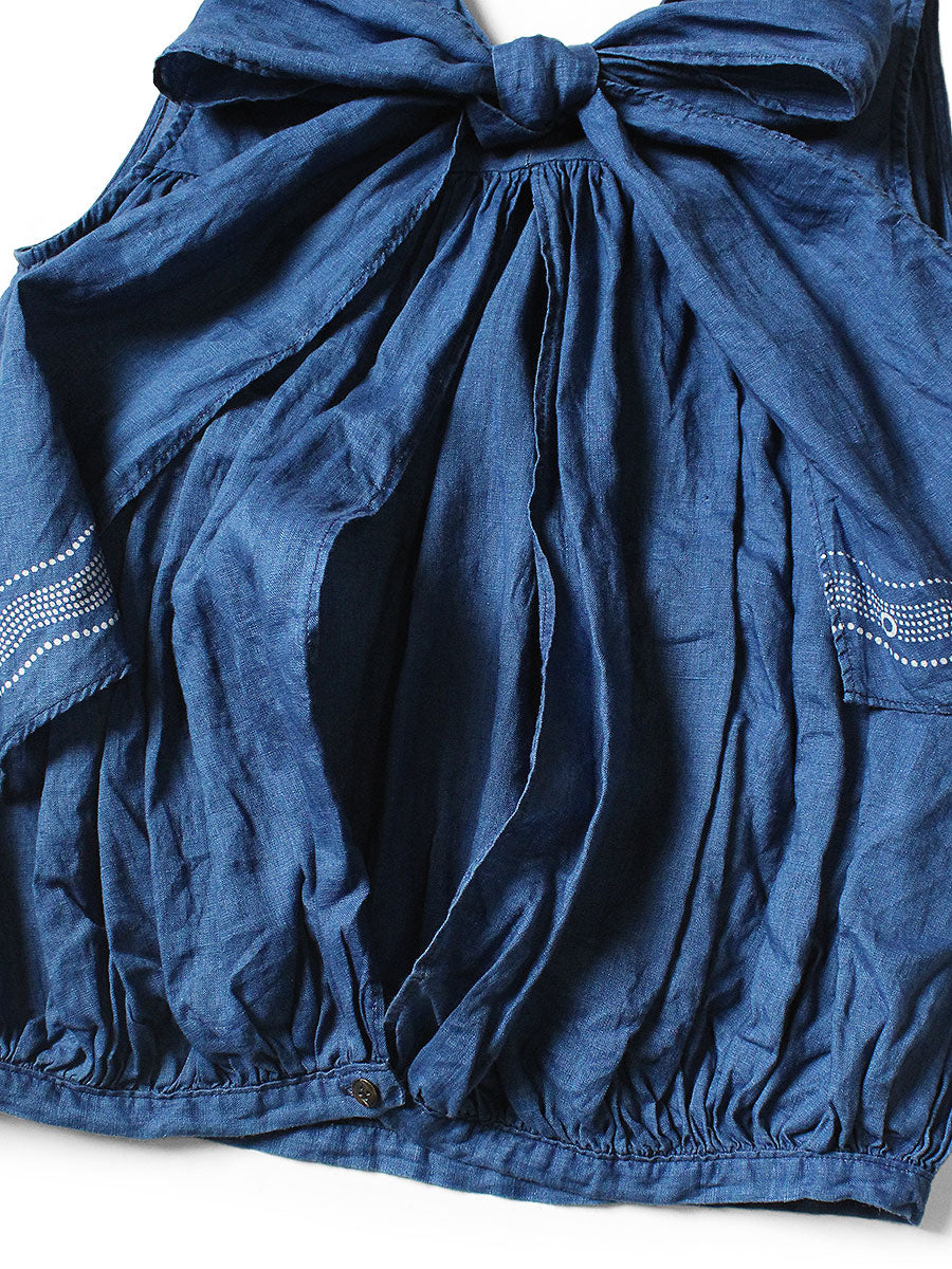 French Cross Linen 2 Ways Choker Cami (Souffle Pattern)