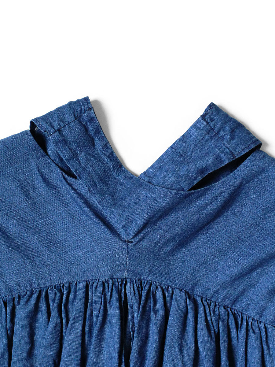 French Cross Linen 2 Ways Choker Cami (Souffle Pattern)