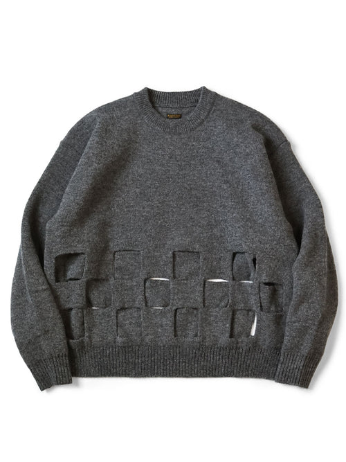 7G Wool Wind Pen BIG Crew Sweater - Charcoal