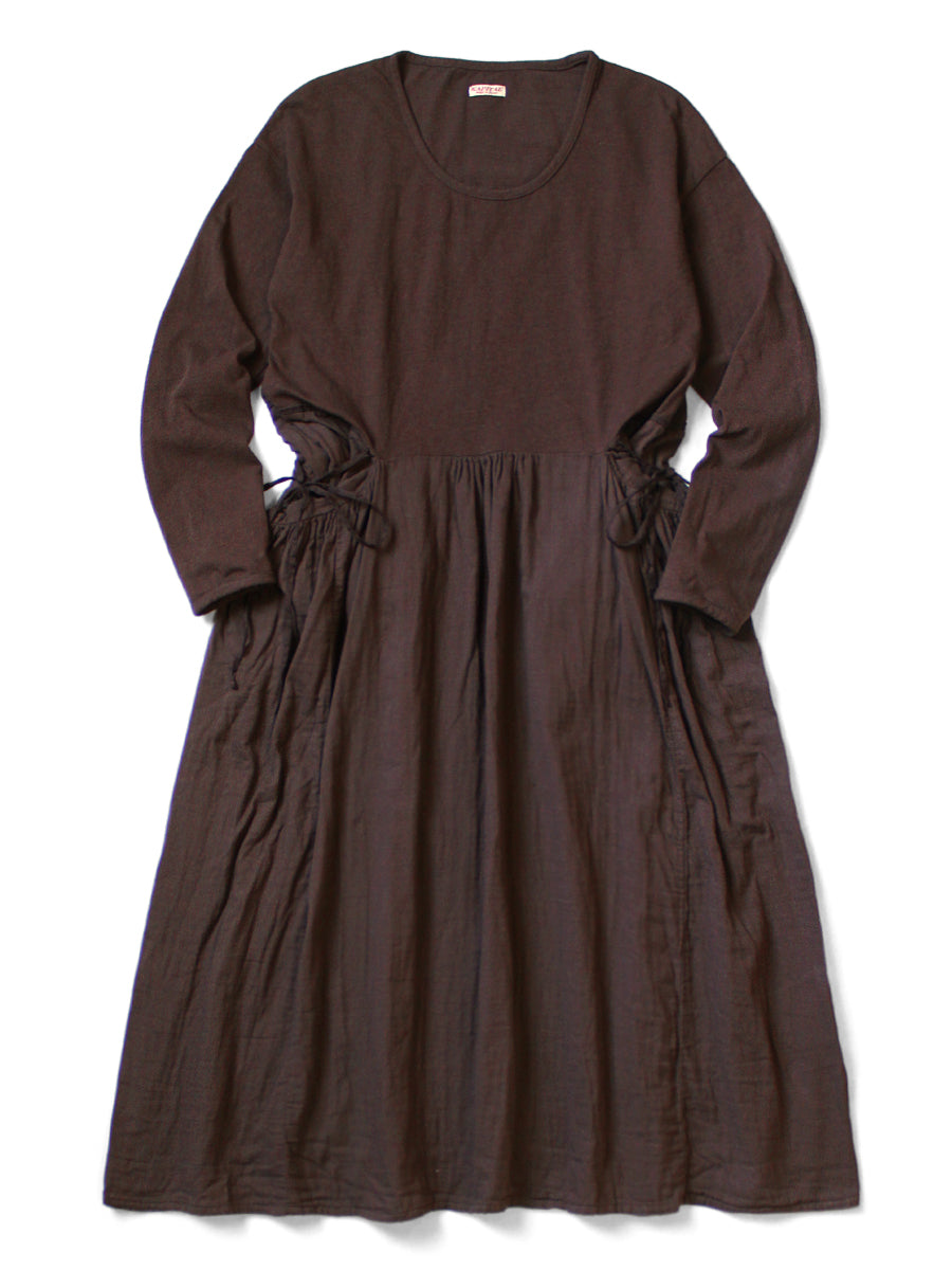 Tencel x Double Gauze Butter Dress - Brown