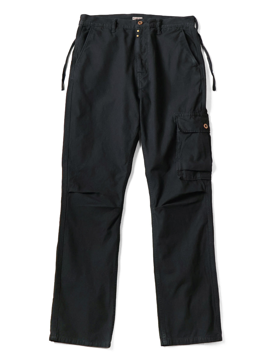 Thin Canvas Apple Man Cargo Pants - Black